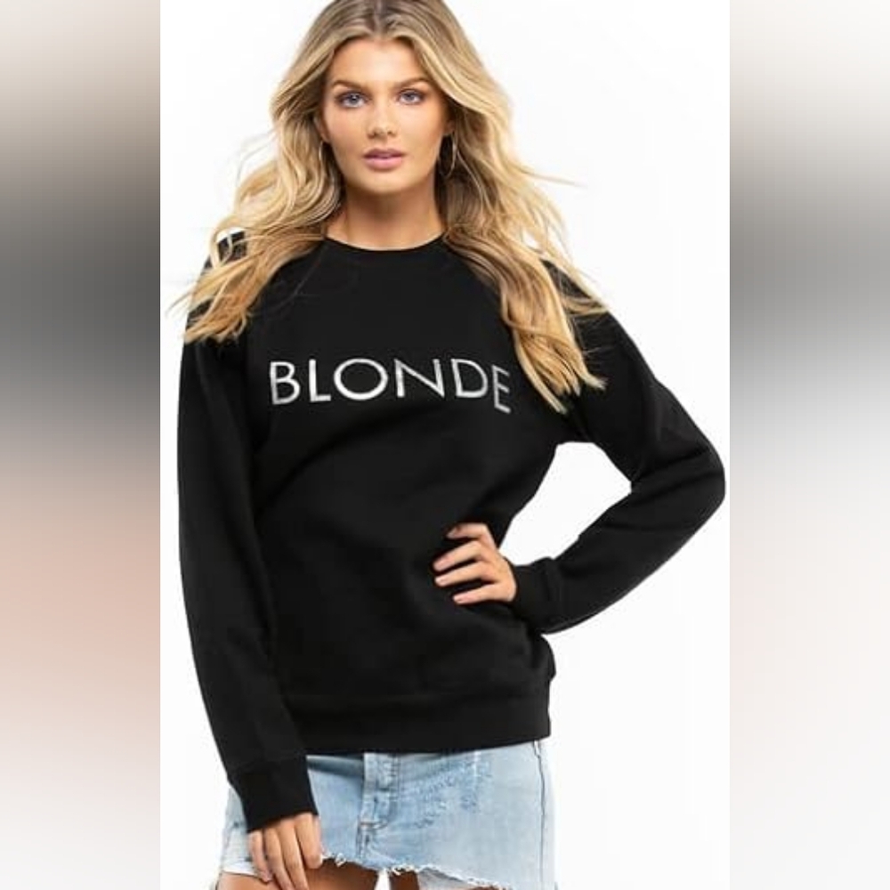 BRUNETTE the Lable Sweatshirt,long sleeve sweater in black SzS